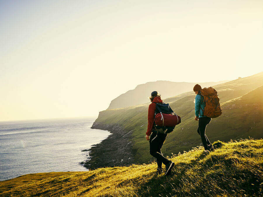 Couple hiking