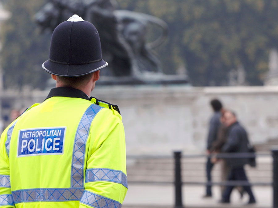 A policeman in the UK