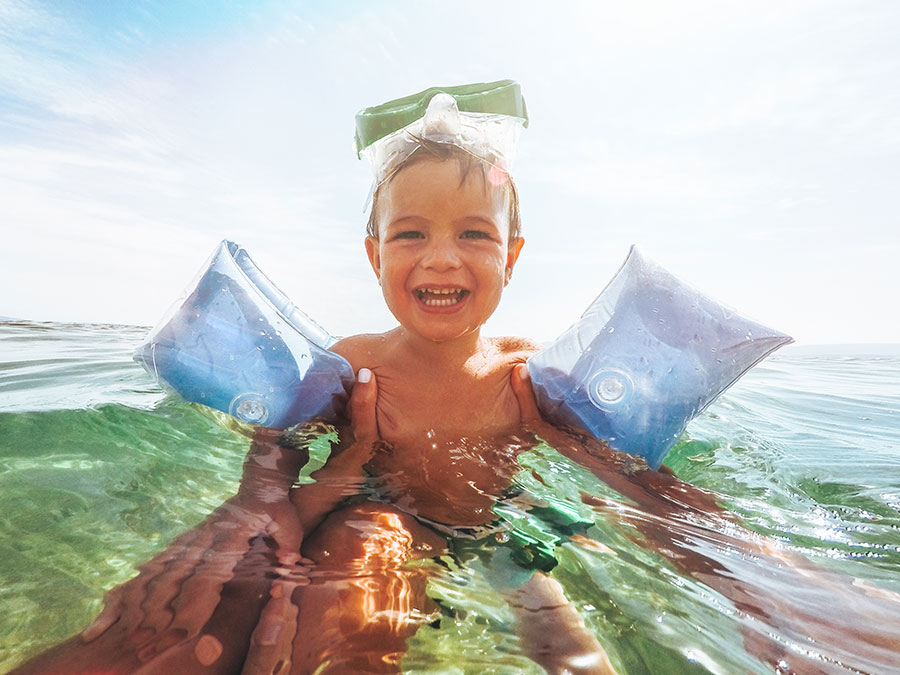 Toddler swimming