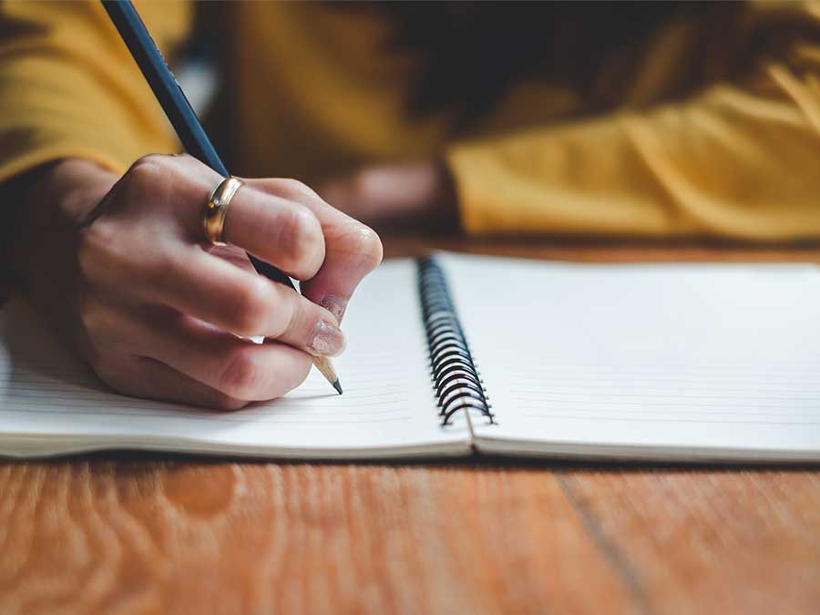 Woman writing