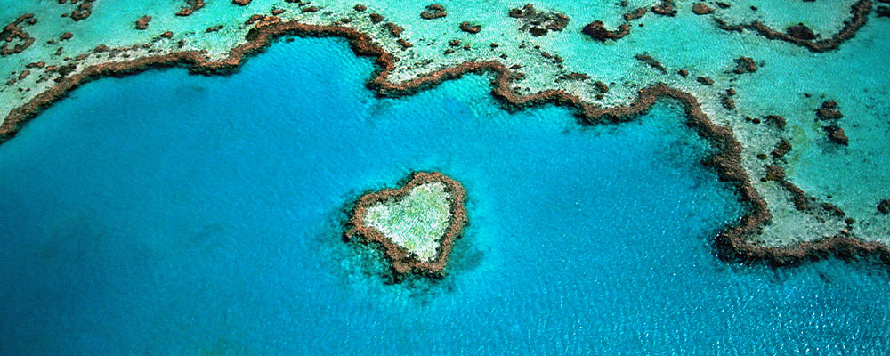 Great barrier reef aerial view