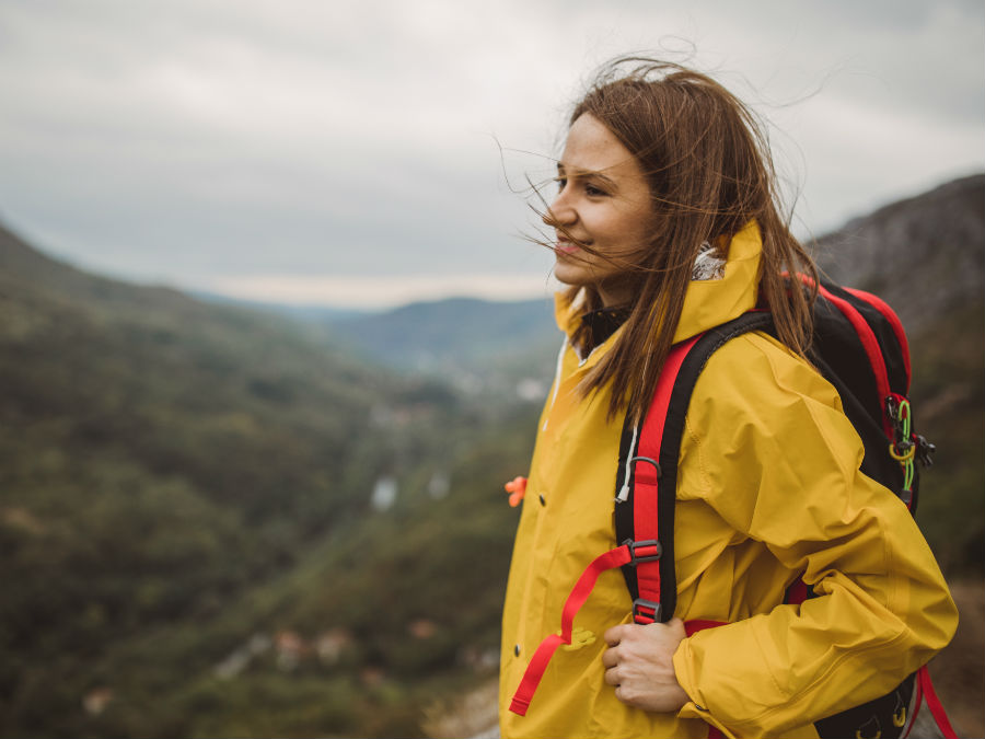 Woman hiking